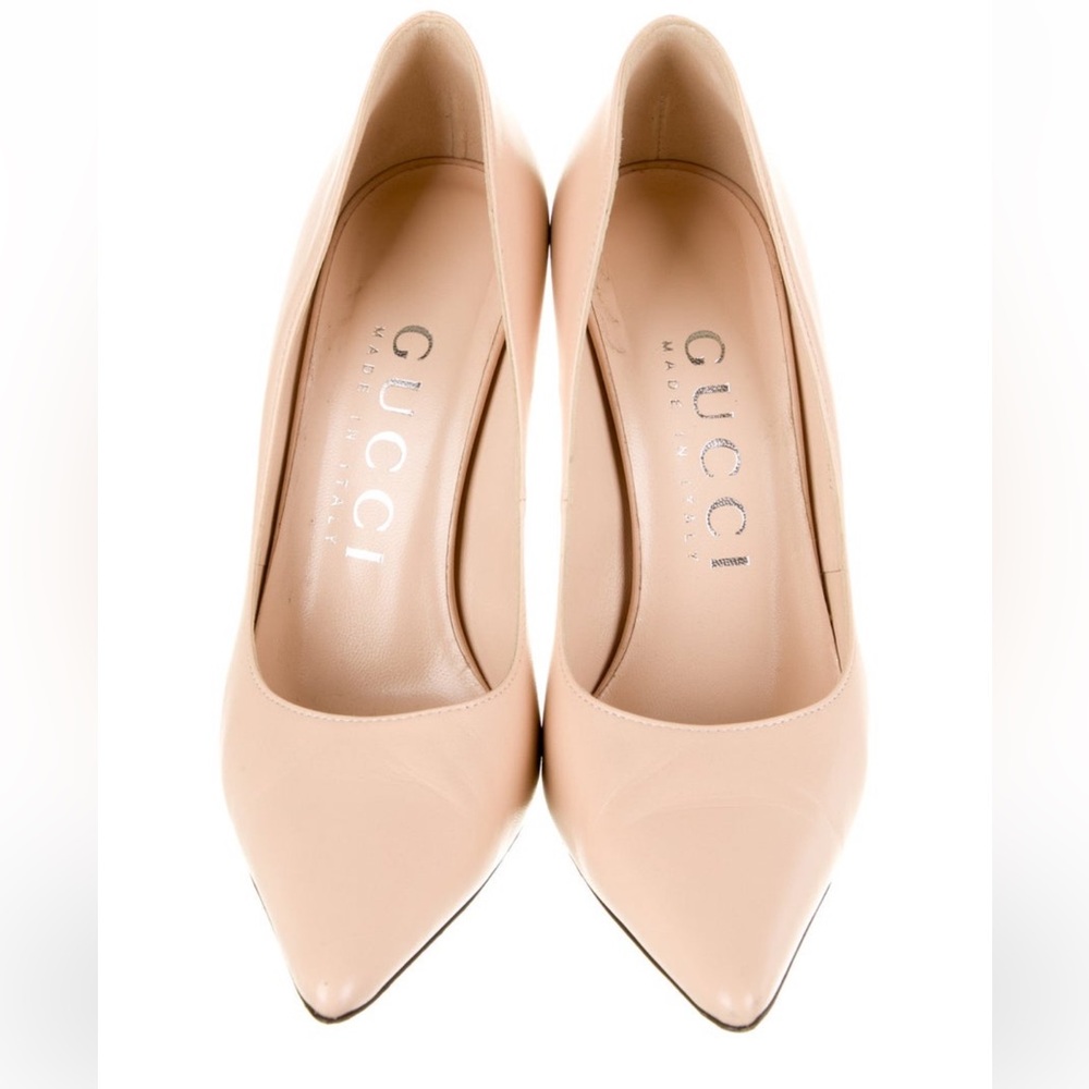 Gucci Leather D’Orsay Neutral Pump